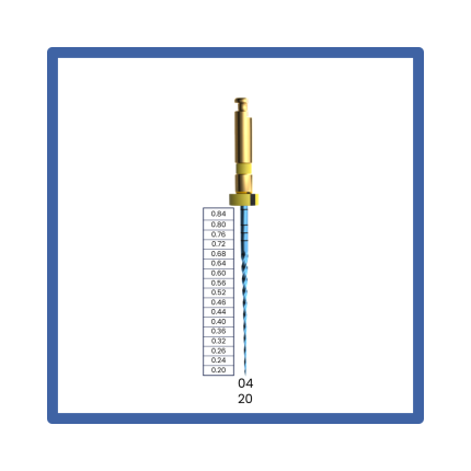 E-Flex Series, E-Flex Blue 5PCS Tip: 20 Taper: 04 Length: 25